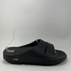 Oofos Ooahh Slide Sandals Mens Size 10 Black Comfort Recovery Shoes, Womens 12